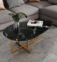 Luxury Living room furniture coffee table center table small apartment sofa side table marble top oval 2024 - buy cheap