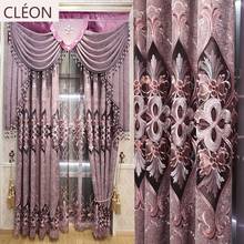 Luxury European Style Curtains for Living Room High-end Semi-shading Villa Floor Ceiling Embroidery Curtains for Bedroom Custom 2024 - buy cheap