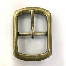 Hebilla de pin de cinturón de diseño vintage de bronce sólido Artesanal de cuero, 3 unids/lote 2024 - compra barato