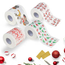 2 uds Navidad patrón serie papel higiénico estampado familia especial Santa Claus papel higiénico suministros de Navidad 30O22 2024 - compra barato