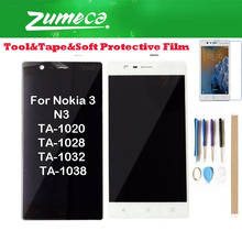 ЖК-дисплей и дигитайзер сенсорного экрана, 5 дюймов, для Nokia N3 TA-1020 TA-1028 TA-1032 TA-1038 Nokia 3, 2 цвета, с комплектом 2024 - купить недорого