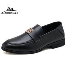 ALCUBIEREE Brand Mens Solid Loafers Shoes Casual Dress Shoes Lightweight Footwear Male Soft Slip-on Oxfords Comfortable Man Shoe 2024 - compre barato