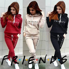 Fashion Loose Hooded Two Piece Set Fall Winter 2020 Long Sleeve Top Hoodies And Pants Sporty Streetwear Outfits jogging suits 2024 - buy cheap