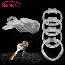 IKOKY Male Chastity Device Cock Cage With 4 Penis Rings Resin HT-V4 Set Sex Toys for Man Lock  Adults Products 2024 - buy cheap