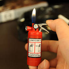 Креативная компактная струйная газовая зажигалка со светодиодной подсветкой Бутановая Зажигалка надутый газовый Огнетушитель зажигалка металлическая забавная игрушка 2024 - купить недорого