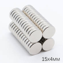 50Pcs 15x4mm Super Strong powerful Long Round Cylinder Magnets Rare Earth Neodymium 15mm x 4mm N35 ndfeb permanent imanes 2024 - buy cheap