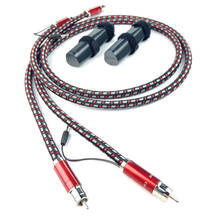 1 par de altavoces audiófilos de Colorado, Cable de Audio HiFi RCA, versión mejorada, banda, batería de 72V, para amplificador, reproductor de CD 2024 - compra barato