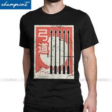 Camiseta Vintage de Tiro con Arco japonés para hombre, camisa con Flecha de arco, arquero primitivo japonés, camisetas de moda de manga corta, 2020 2024 - compra barato