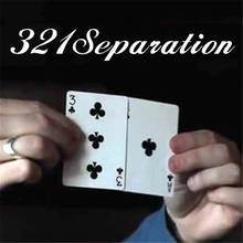 Visual Card 321 Separation Magic Tricks  Close Up Street Stage Magic Props trick Illusions Gimmick  Mentalism Comedy Joke 2024 - buy cheap