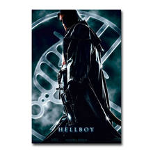 Pôster de parede de seda do filme hellboy 2, adesivo de decoração de arte brilhante 2024 - compre barato