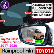Cubierta de película antiniebla para espejo retrovisor, accesorios de películas antiniebla a prueba de lluvia para Toyota Passo X Moda Daihatsu Boon M700 2017- 2019 2024 - compra barato