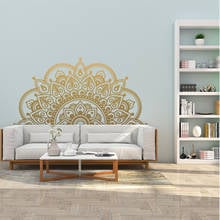 Large Size Half Mandala Wall Decal Home Living Room Stickers Creative Half Mandala Wallpaper Yoga Studio Meditation Decoration 2024 - buy cheap