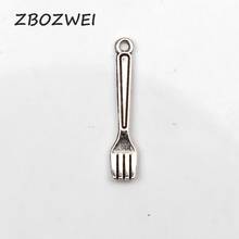 15pcs Charms kitchen fork 25mm Antique Tibetan Silver Pendant Accessories DIY Vintage bracelet Necklace Handmade 2024 - buy cheap