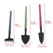 3Pcs Mini Garden Gardening Plant Tools Set with Wooden Handle Shovel Spade Rake 2024 - buy cheap