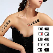 Waterproof Temporary Tattoo Sticker battery power supply mark Fake Tatto Flash Tatoo Body Art tattoos for Girl Women Men kid 2024 - buy cheap