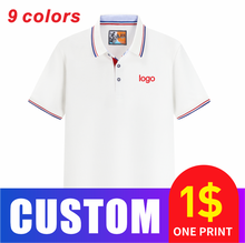 Polo shirt short-sleeved high-quality cotton group personal custom top 2024 - buy cheap
