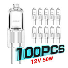 100 piezas 12V G4 iluminación interior lote de globo JC bi-pin LED 5W/10W/20W/35W/50W bombillas insertadas de cristal lámparas halógenas 2024 - compra barato