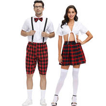 Umorden сексуальный Школьный костюм для девочек Студенческая униформа искушение косплей для женщин мужчин взрослые костюмы на Хэллоуин платье для ночного клуба 2024 - купить недорого
