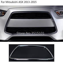 Для Mitsubishi ASX 2013 2014 2015 автомобильный Стайлинг ABS хром Лицензия плат гоночные шашки решетка вытяжки Панель рамка 1 шт 2024 - купить недорого