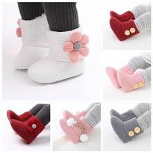 2020 Toddler Newborn Baby Crawling Shoes Booties Boy Girl Slippers Prewalker Trainers Fur Winter Flower First Walker 2024 - купить недорого