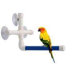 Brinquedo de pássaro dobrável plástico papagaio banho chuveiro ereto plataforma cockatiel brinquedos cockatiel budgie macaw poleiro gaiola rack para papagaios 2024 - compre barato