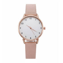 Reloj mujer moda casual relógio de pulso para mulher elegante simples branco cinto de couro senhoras quartzo wathces meninas relógios de pulso presente 2024 - compre barato