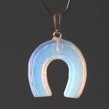 12PCS Unique Horseshoe Shaped Pendant Women's Charms Fine Jewelry Pendant Natural Stone Necklace Earring Pendants For DIY Making 2024 - buy cheap