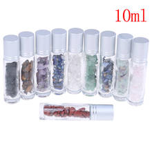 10ml Natural Semiprecious Stones Essential Oil Gemstone Roller Ball Bottles Transparent Glass Healing Crystal Chips Inside New 2024 - buy cheap