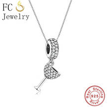 FC Jewelry-collares con colgante de cristal para mujer, gargantilla de cadena de plata de ley 925 para vino, café y cóctel, 2018 2024 - compra barato