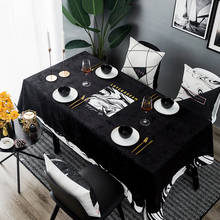 Toalha de mesa de jantar luxuosa, criativa, nórdica, à prova d'água, simples e moderna, com estampa 2024 - compre barato