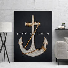 Home Decoration Canvas Prints Pictures Wall Art Sink Or Swim Letter Painting Modular Modern Nordic Style Poster For Living Room 2024 - buy cheap