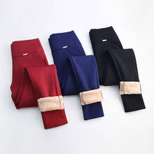 Winter Thick Warm Women Pants Cashmere & Gold Velvet Inside Skinny Pencil Pants Plus Size 6XL Casual Stretch High Waist Trousers 2024 - buy cheap
