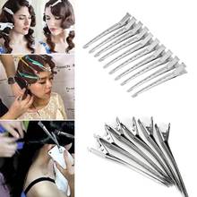 12 Pcs Stainless Steel Duckbill Mouth Clips Professional Hairdressing Beak Hair Sectioning Crocodile Hairpins Salon Dying Tools 2024 - buy cheap