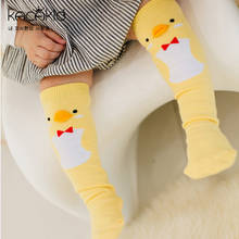 Новые носки для малышей 0 - 24 месяцев, носки для малышей для девочек и мальчиков, Хлопковые гольфы с милыми животными, 3 цвета 2024 - купить недорого