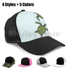 Gorra de béisbol con diseño de tortugas y bebés, accesorio de malla ajustable, estilo Hip Hop, ideal para animales, Reptiles, burbujas verdes, bonitos marcadores marinos 2024 - compra barato