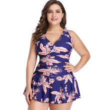 Skirt swimsuit female large size split two-piece sexy push high bra Brazilian print bikini set high waist shorts beach swimwear 2024 - buy cheap