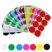 8 pegatinas redondas de 50mm de hoja, 10 colores surtidos, pegatinas de colores, codificación de puntos, etiquetas de puntos circulares de diámetro 2024 - compra barato