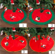 Delantales de decoración de Navidad, 90cm, rojo/verde, árbol de Navidad, decoraciones de Año Nuevo, adornos de falda de árbol 2024 - compra barato