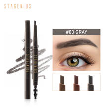 Double Head Eyebrow Pencil With Brush Automatic Rotating Easy to Color Waterproof Lasting Korean Cosmetic Style Makeup TSLM2 2024 - buy cheap