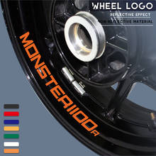 Motorcycle wheel logo sticker reflective moto rim tire accessories decorative decals for DUCATI MONSTER 1100R 2024 - buy cheap