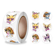 2021 1 inch 500 pieces/roll, cute animal high-quality labels, baking gift cards, gift packaging sealing stickers 2024 - buy cheap