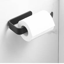 Black Wall Mounted Bathroom Toilet Paper Holder Towel Bar Rack Kitchen Roll Paper Accessories Tissue Towel Bathroom Accessories 2024 - buy cheap