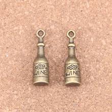 26pcs Charms wine bottle 27x8x8mm Antique Pendants,Vintage Bronze Jewelry,DIY for bracelet necklace 2024 - buy cheap