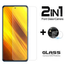2 IN 1 Tempered Glass+Camera Len Film For Xiaomi Redmi 9 9A 9C 8 8A Dual 7A Note 7 8 8T 9S 9 Pro Max Mi 9 Lite SE 9T Pro Poco X3 2024 - compra barato