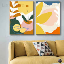 Pintura en lienzo abstracta moderna para decoración del hogar, imagen de pared de estilo bohemio para sala de estar, pósteres e impresiones de plantas de vida tranquila 2024 - compra barato