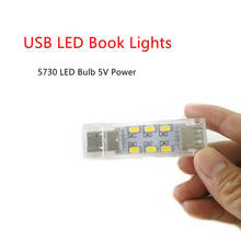 Luces LED USB para libros, 12LED SMD 5630 5730, Bombilla 5V, entrada de energía, Blanco cálido 5000-6500K, 3000-3500K, luz nocturna USB 2024 - compra barato