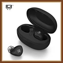 KZ S1D S1 TWS Беспроводные наушники с сенсорным управлением Bluetooth 5,0, динамические/гибридные наушники, гарнитура с шумоподавлением, спортивные наушники 2024 - купить недорого