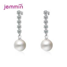 Dasgion-pendientes largos de perlas colgantes para mujer, aretes colgantes de perlas de gota de agua coreanos, joyería de moda 2024 - compra barato
