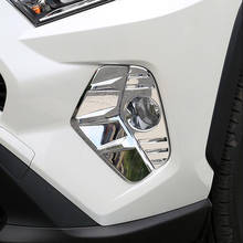 For Toyota RAV4 RAV 4 2019 2020 2021 ABS Chrome Front Foglight Fog Light Lamp Cover Trim Frame Sticker Exterior Accessories 2024 - buy cheap