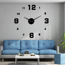 Large Frameless Mute DIY Wall Clock Mirror Number Stickers Modern Non Ticking Giant Wall Watch for Living Room Bedroom Kitchen 2024 - buy cheap